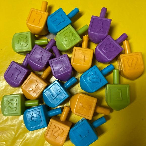 Other - Lot of 20 Dreidels Colorful 2”h x 1”w Hanukkah Chanukah Jewish Fun Tops!
